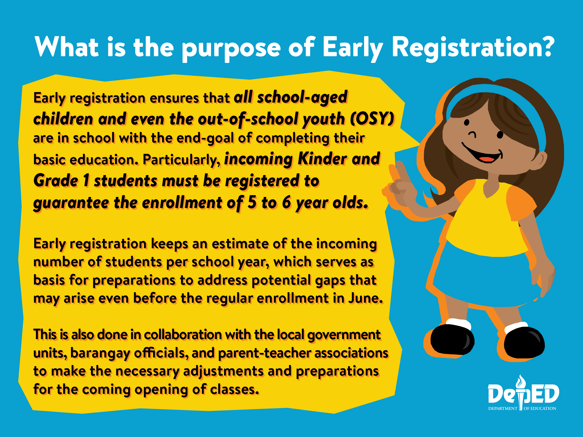 Early Registration Faqs Department Of Education
